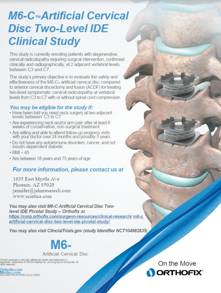 M6™-C Artificial Cervical Disc Two-Level IDE Clinical Study